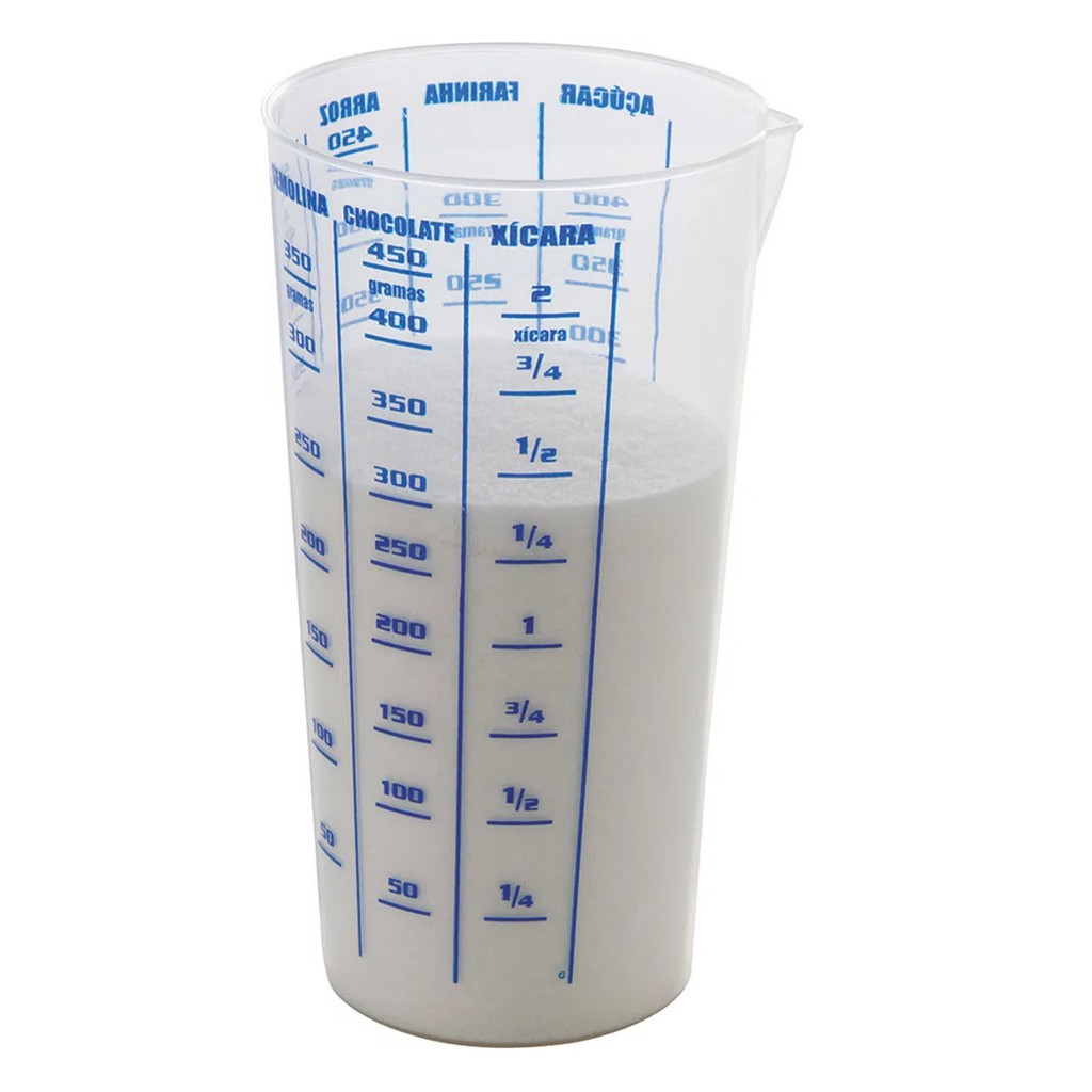 Copo Medidor Graduado 500 Ml Gramas E X cara Medidor Para Receitas 