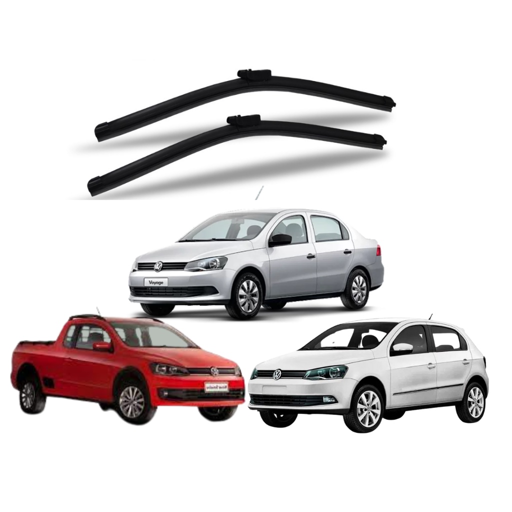 Par Limpador Parabrisa Dianteiro Gol Saveiro Voyage G6 Encaixe Click em Oferta na Shopee