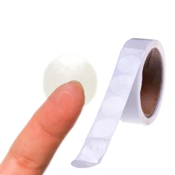 Etiquetas Adesivo Selo Bolinha Transparente 1,5cm 1000unids Lacre Redondo Para Embalagens Sacolas Presentes Papelaria