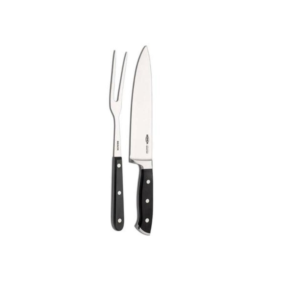 Conjunto Faca e Garfo em Aço Inox/ABS Infinity