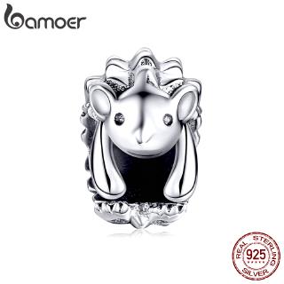 BAMOER Hedgehog Bead For Original Charm Bangle DIY Bracelet Accessories Authentic 925 Silver