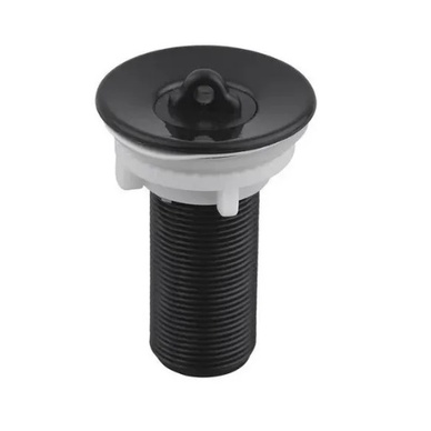 Válvula De Lavatório 7/8 Abs Preto Com Tampa CÓD. 135PP