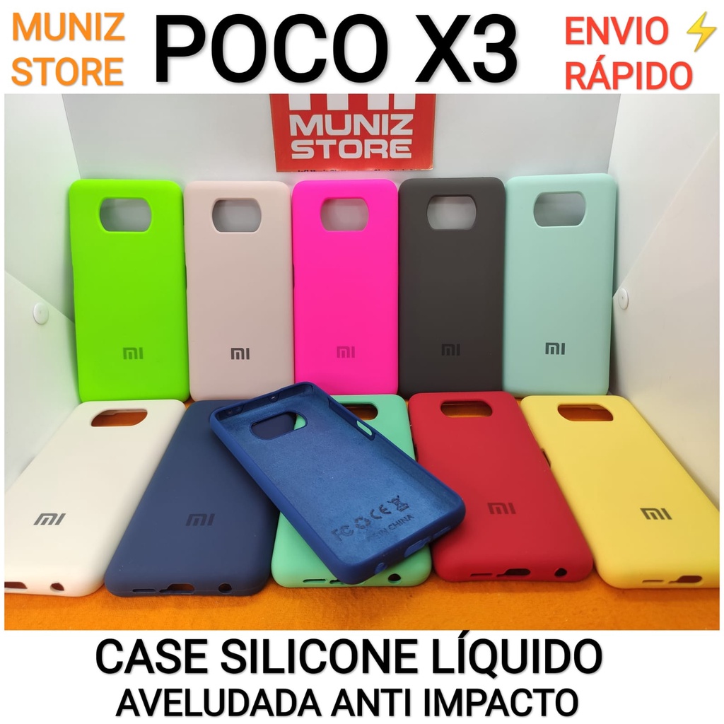 Capa Poco X3 Nfc Pro Xiaomi Capinha Silicone Liquido Original Aveludada Case Anti Impacto 1813
