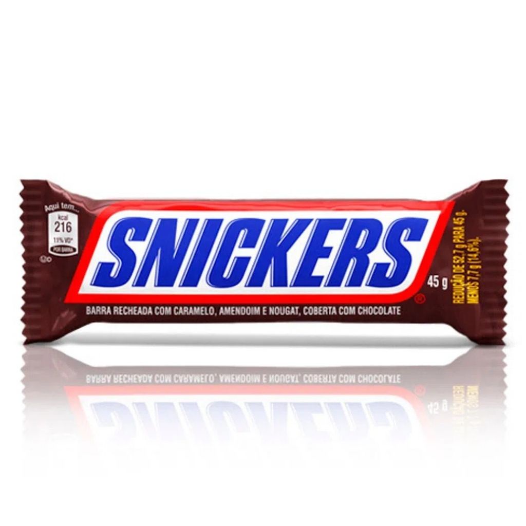 Chocolate Snickers Recheado Com Amendoim Unidade 45g | Shopee Brasil