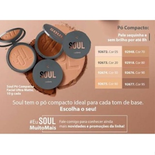 Eudora Pó Compacto Soul Ultra Matte 10g - ESCOLHA SUA COR em Oferta na Shopee