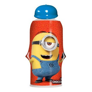 Choco Push Pop minions aperta e sai cabelinho de chocolate