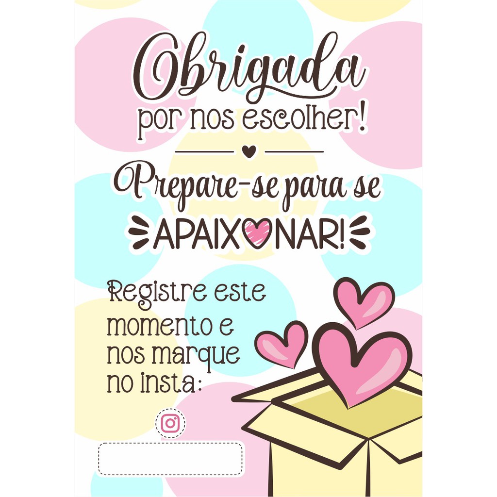 Cartão De Agradecimento Pela Compra Personalizado 9x6cm Tag Papel Offset 180g Shopee Brasil