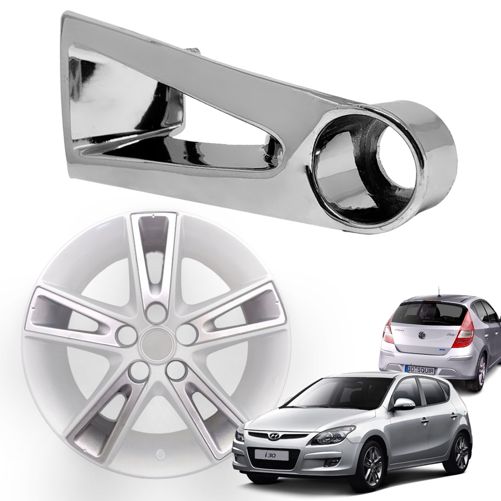 Aplique Acabamento Roda Calota Hyundai I30 Cromado Prata 2009 2010 2011 2012 em Oferta na Shopee