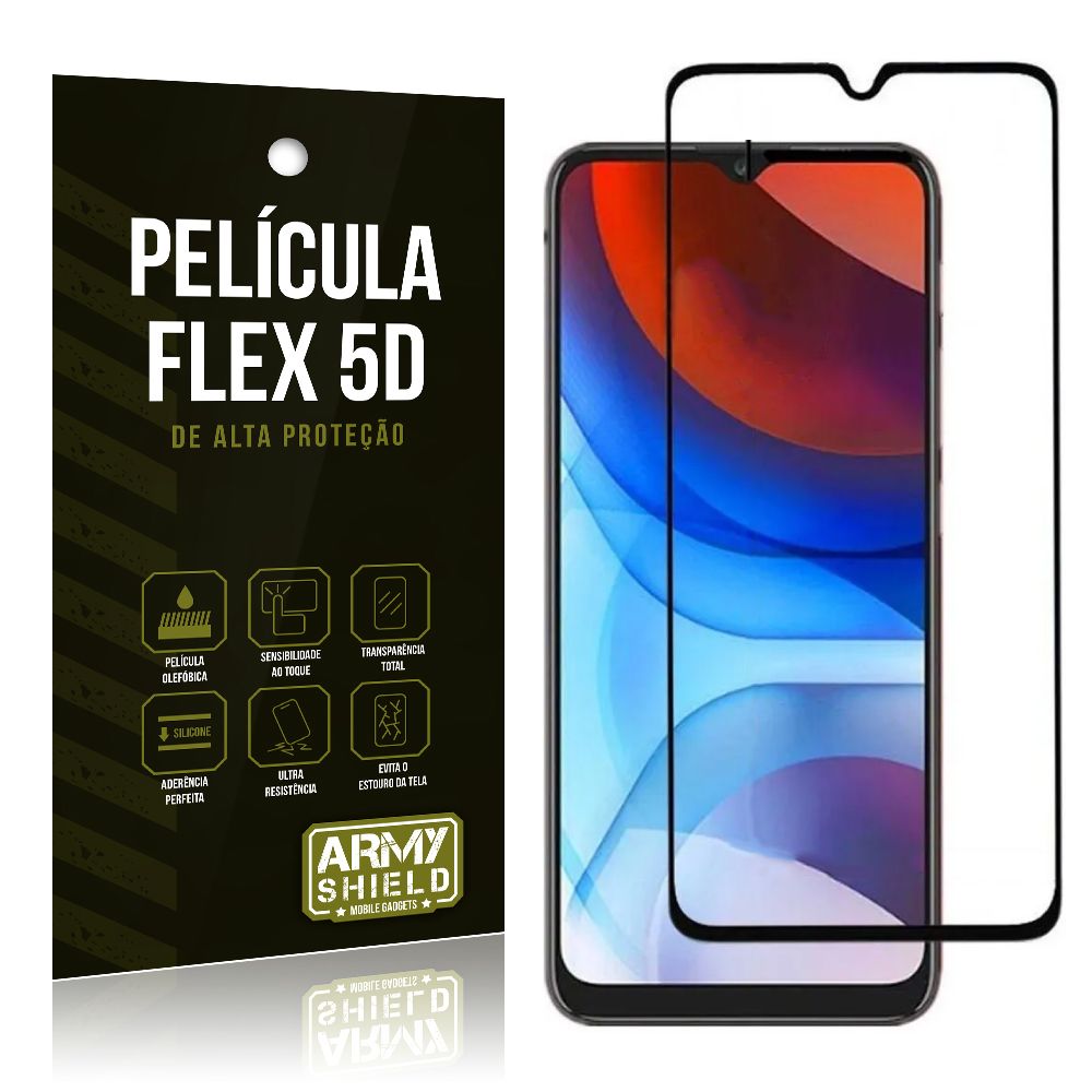 Película Flex Moto E7 Power Não Quebra Cobre a Tela Toda Blindada - Armyshield
