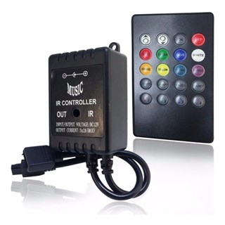 Controle Rítmico Sensível Ao Som Para Fita Led Rgb 3528 5050 em Oferta na Shopee