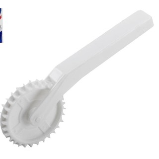 Carretilha Fechador Cortador De Massa Pastel Plástico Branco