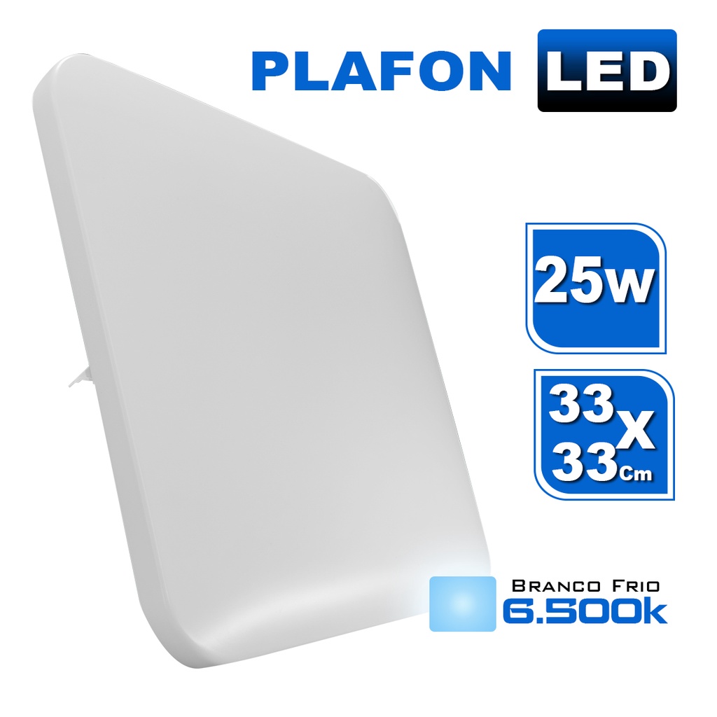 Kit 6 Luminária Plafon Led Borda Infinita Quadrada 25w Shopee Brasil