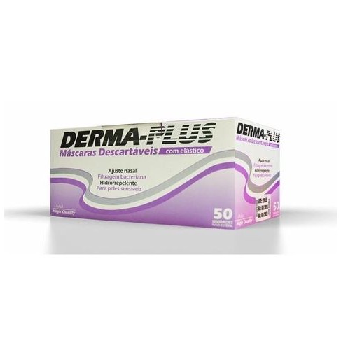 Máscara Cirúrgica Camada Tripla (50 Unidades) - Derma-plus