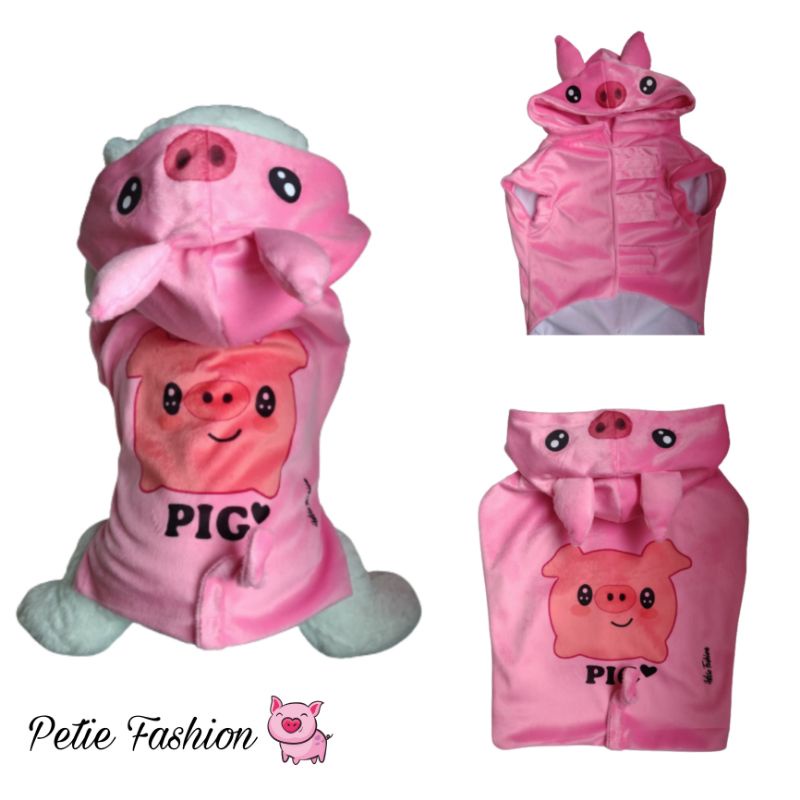 Roupa de porco para cães e gatos, fantasia porco, pig, Petie Fashion