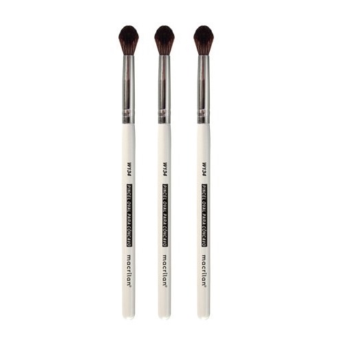 Kit c/3 Un - W134 - Pincel Profissional Oval para Côncavo Macrilan – Linha W