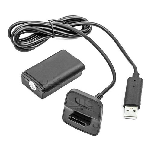 Kit Bateria P/ Controle Xbox 360 Play And Charge + Cabo Usb 1,5 metros