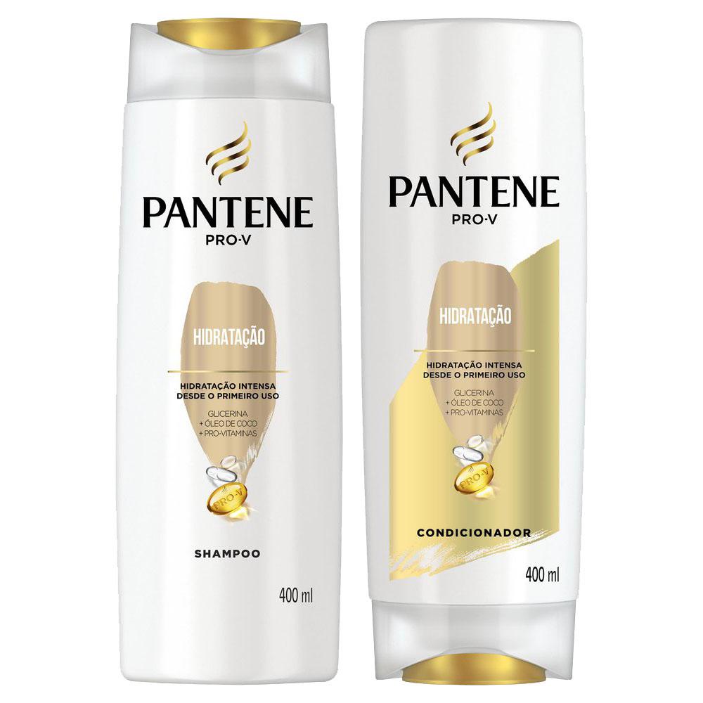 Kit c/ Shampoo + Condicionador Pantene Hidratação 400 ml em Oferta na Shopee