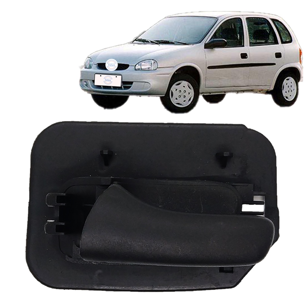 Maçaneta Interna Corsa Hatch 94-02 Traseira Esquerda Preta