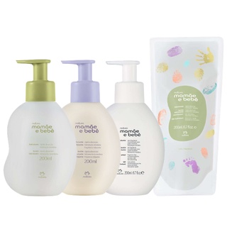 Hidratante Mamãe e Bebê Natura - 200ml: Clássico, Relaxante, Flor de Laranjeira ou Sem Fragrância (Regular ou Refil)