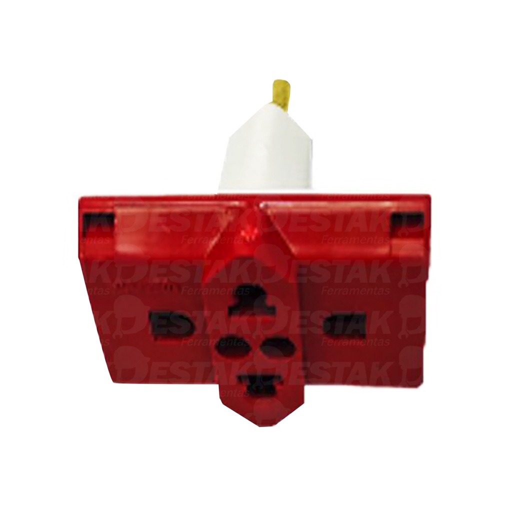 Adaptador De Tomada Benjamin T Color Com 3 Saídas Plug Pino