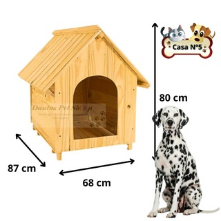 Casinha de Madeira N5 Para Cachorro Cães Porte Médio Grande - Feito de Madeira Pinus
