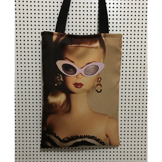 Bolsa dupla face sacola Barbie anos 50 ecobag bolsa de ombro
