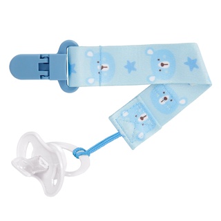 Prendedor De Chupetas Buba Com Trava Ursinho Azul 14495 Buba