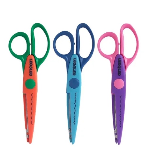 Tesoura De Picotar Ponta Arredondada Escolar -papelaria em Oferta na Shopee