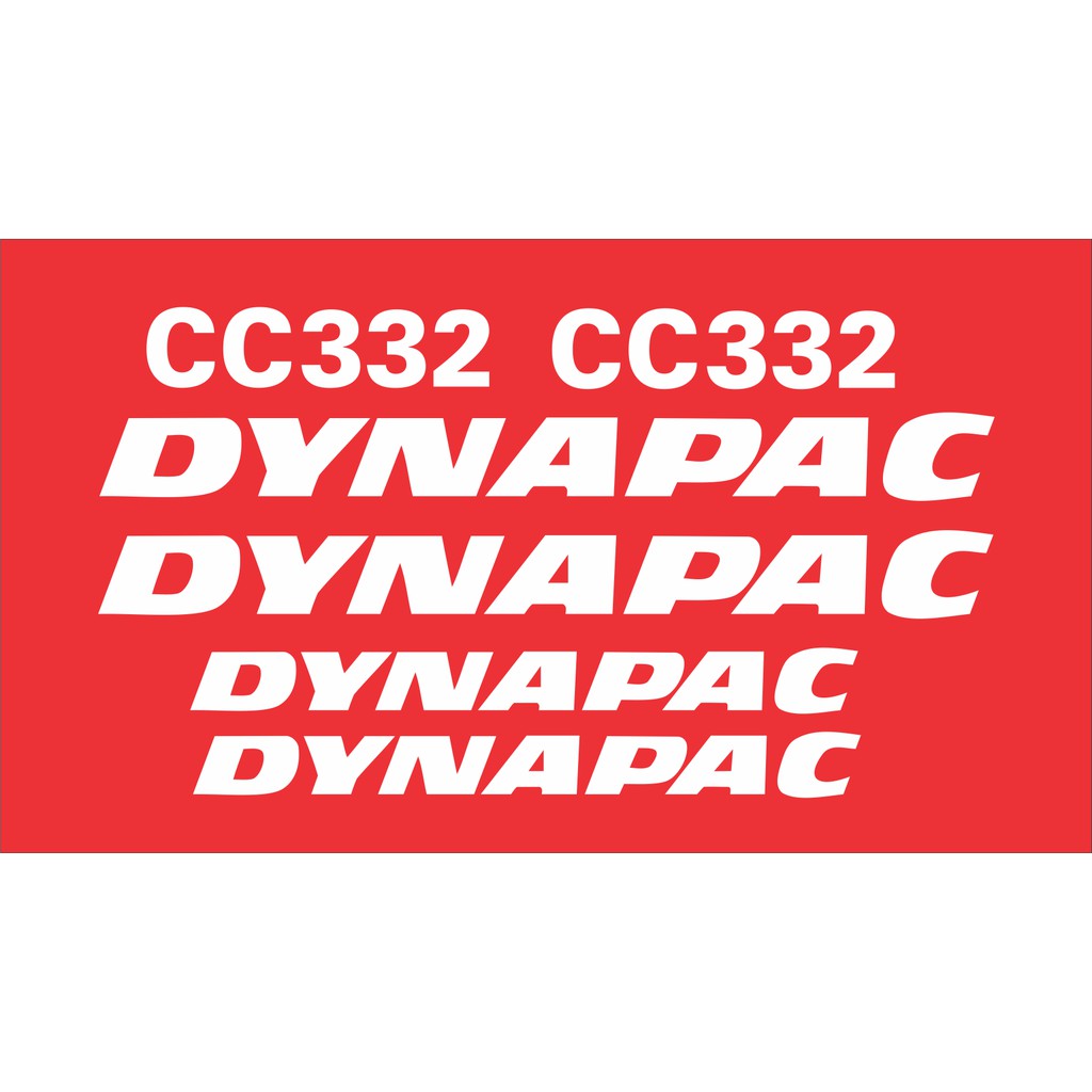 Kit Adesivos Rolo Compactador Dynapac Cc 332 Cc332 R771