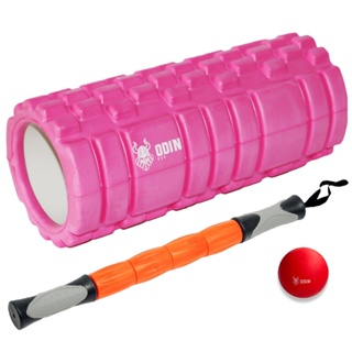 Kit Rolo de Massagem Bastão Liberação Bola Lacrosse Odin Fit em Oferta na Shopee