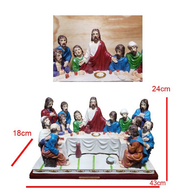 Santa Ceia Resina Ultima Ceia Jesus Cristo e Apostolos