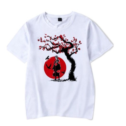 Camiseta Masculina Itachi Uchiha arvore Akatsuki Anime Naruto Camisa mangá