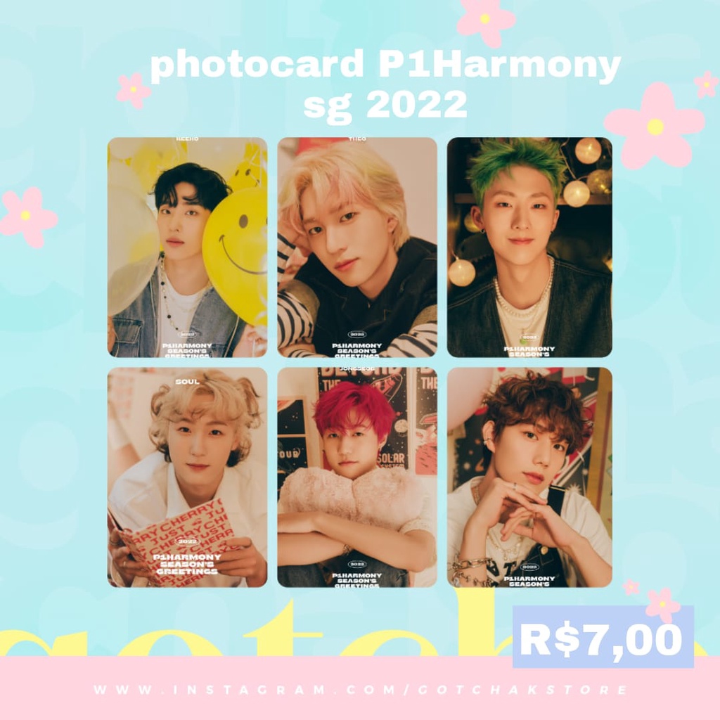 Photocard P1harmony season greetings 2022 kpop card fanmade Shopee