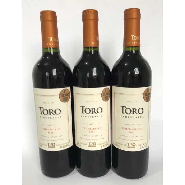 Vinho Argentino Toro Centenario Tempranillo 3 Unds