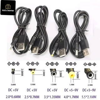 Usb Um Macho Para 3.5 5.5mm Conector 5 V Dc Carregador Cabo De Alimentação Do Cabo | USB A Male to 2.0 3.5 5.5mm em Oferta na Shopee