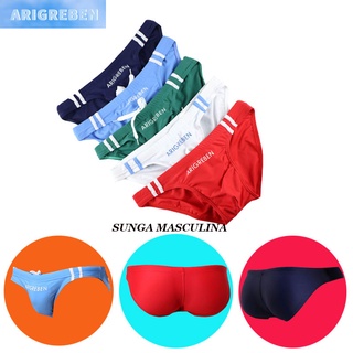 Roupa Íntima Masculina Sunga Brief  Para homem sexy Cintura Baixa Simples Respirável
