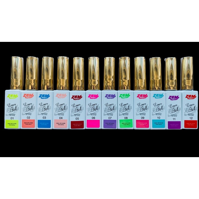 Esmalte NEON Gel Liner Art Profissional Soak-Off UV Led Nail Pincel Filete Francesinha