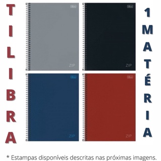 Caderno Tilibra Espiral Capa Dura Universitário Zip 1 Matéria Diversas Cores