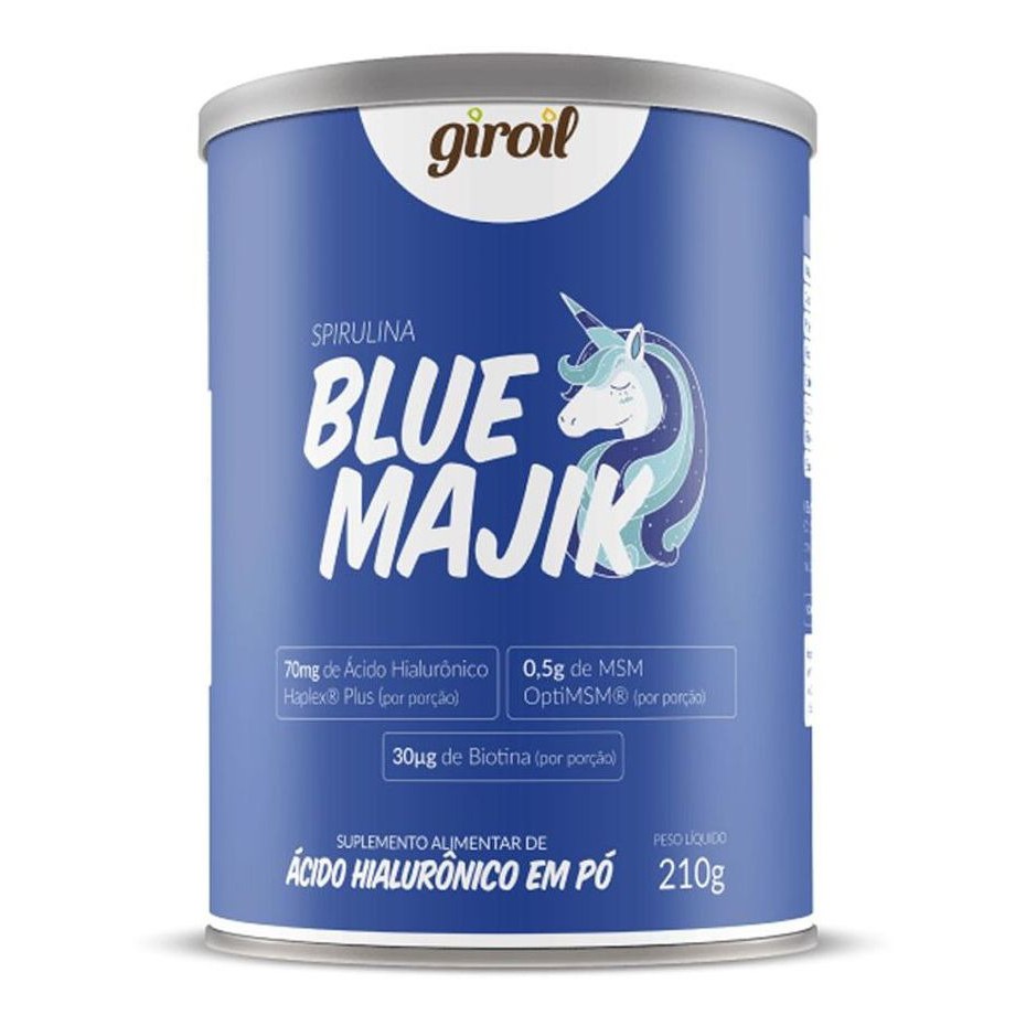Blue Majik Spirulina Azul Ácido Hialurônico Msm 210g Giroil Shopee Brasil