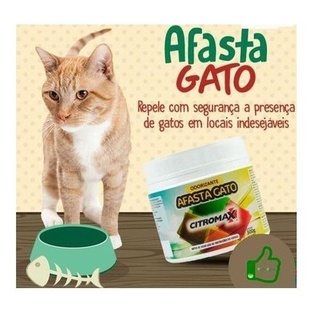 Afasta Gato E Gambas Repelente Sanitário Educa Espanta Repele Expulsa Felinos Citromax Pastilhas 300g Gatunos