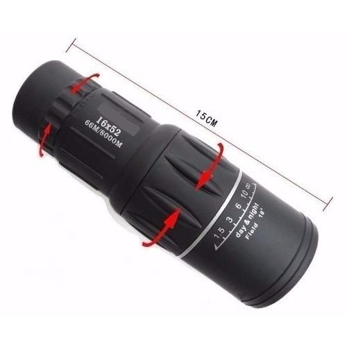 Monóculo Luneta Zoom 16x52 Com Nitidez