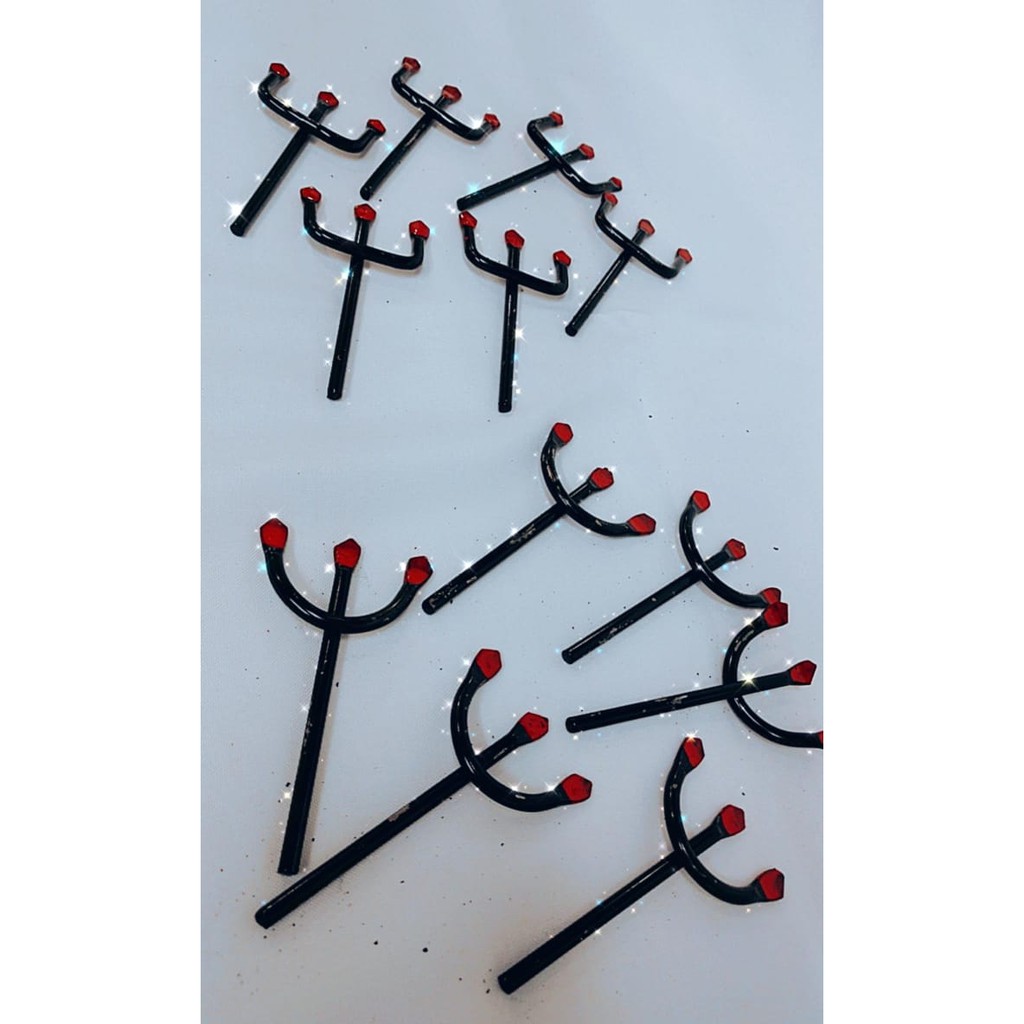 Tridente Garfo Exú E Pomba Gira Em Ferro Pintado 9 Cm (UNIDADE)