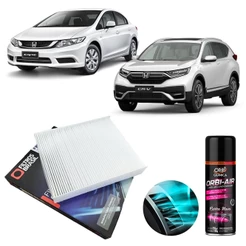 Filtro Cabine Ar Condicionado + Higienizador New Civic / Crv