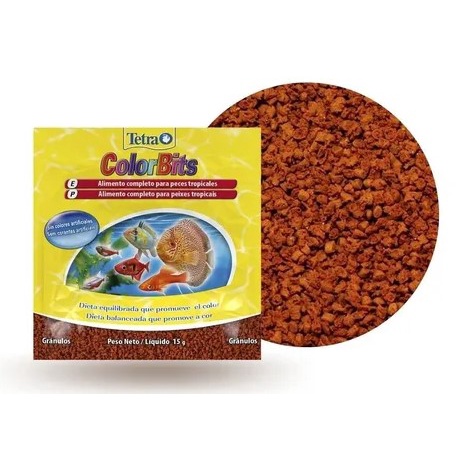 Ração para peixes Tetra Colorbits granules Sache 15g em Oferta na Shopee