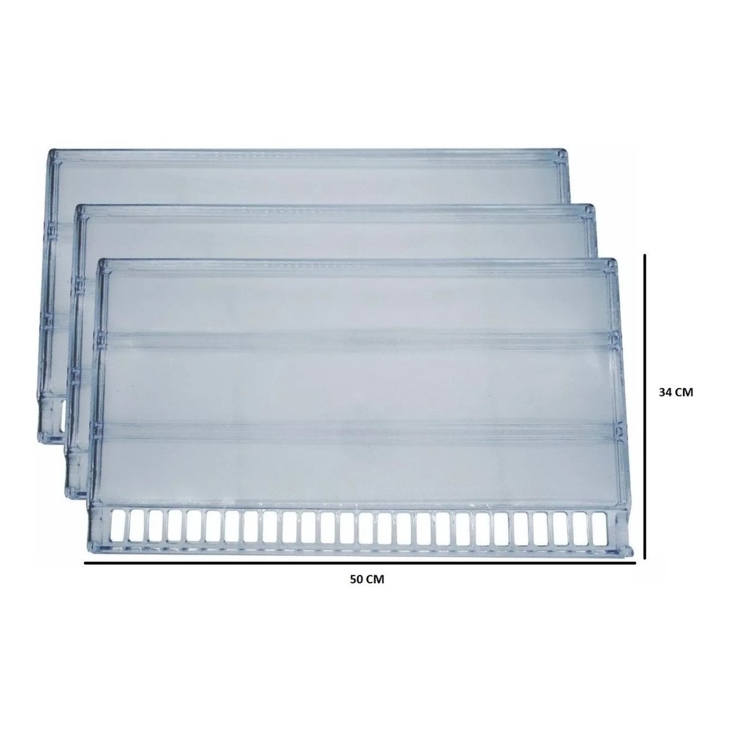 Kit 3 Prateleiras Acrílicas Geladeira Refrigerador Bosch Continental Mabe RDV36 RDV37 RDV38 KDV37 RDN36 em Oferta na Shopee