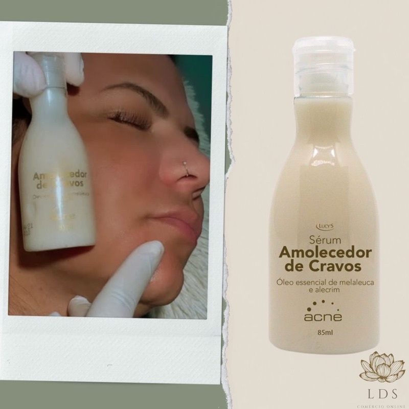Sérum Amolecedor de Cravos - Cicatrizante - Antisséptico ACNE LUCY'S - 85ml. em Oferta na Shopee