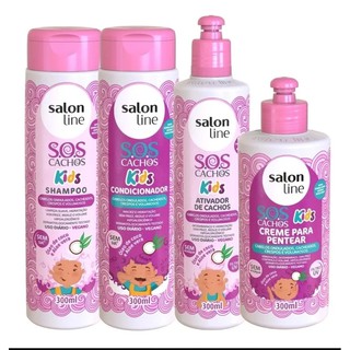 Kit Completo Salon Line S O S Cachos Kids Shopee Brasil