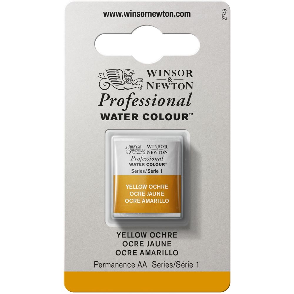 Tinta Aquarela Winsor & Newton Profissional Pastilha S1 744 Yellow Ochre