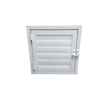 porta abrigo alumínio branco modelo veneziana slim de abrir 30x30