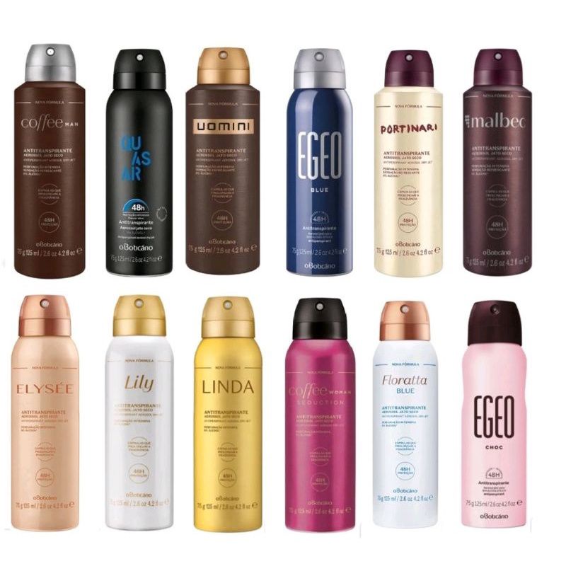 Desodorante Antitranspirante Aerosol Feminino e Masculino O Boticário ...